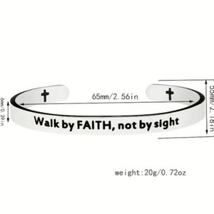 925 silver Walk by Faith, not by sight...2 Corinthians 5.7 bracelet new